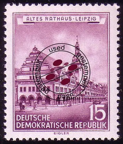 493 Historische Bauwerke 15 Pf Altes Rathaus O