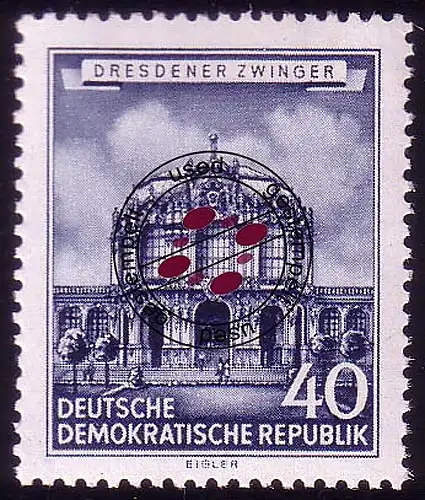 496 Historische Bauwerke 40 Pf Dresdner Zwinger O