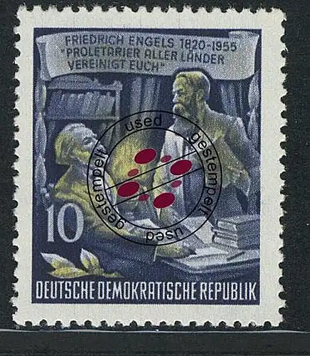 486A YII Friedrich Engels 10 Pf Wz.2 YII O