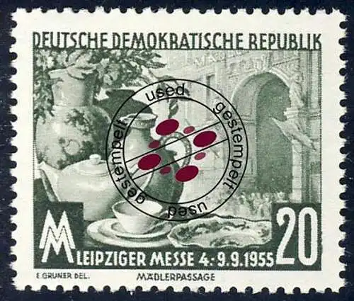 480 XII Leipziger Herbstmesse 20 Pf Wz.2 XII, gestempelt O