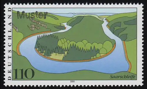 2134 Images de Allemagne: boucle de Sarre près de Mettlach, impression de motif