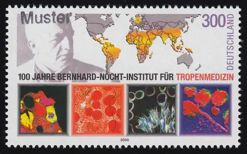 2136 Bernhard-Nocht-Institut de médecine tropicale à Hambourg, imprimé modèle