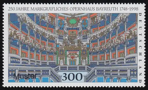 1983 Markgräfliches Opernhaus Bayreuth, Muster-Aufdruck