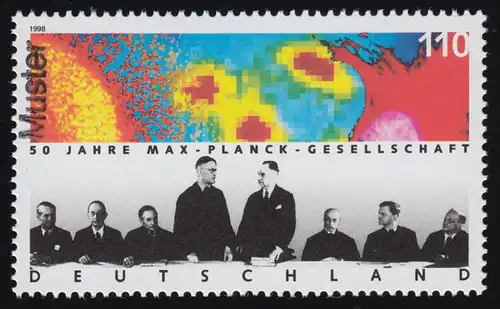 1973 Max-Planck-Institut zur Förderung der Wissenschaften, Muster-Aufdruck