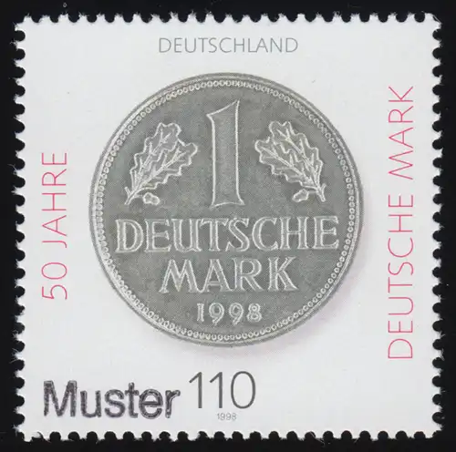 1996 Deutsche Mark, Muster-Aufdruck