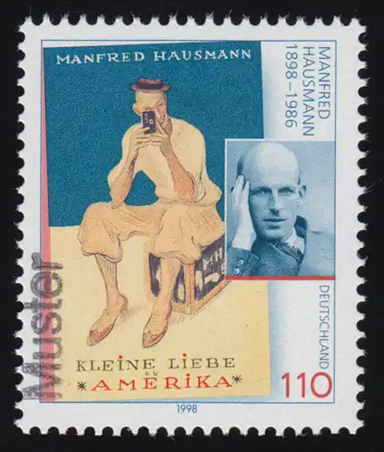 2012 Schriftsteller Manfred Hausmann, Muster-Aufdruck