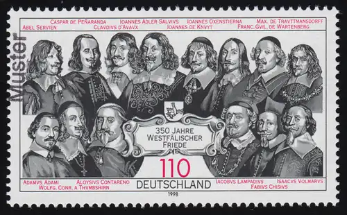 1979 Westfälischer Friede, Muster-Aufdruck