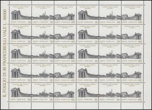 1043-1045 Zusammendruck-Kleinbogen Europäische Bischofssynode 1991, ** / MNH