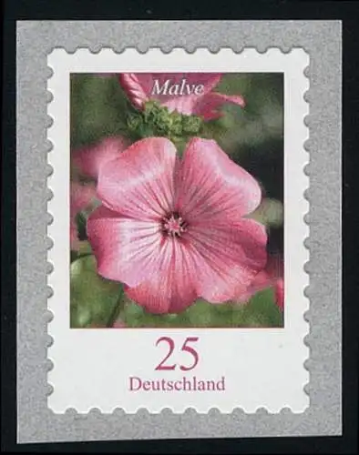 2513 Blumen 25 Cent Malve sk mit rückseitiger Nummer 5000, postfrisch **