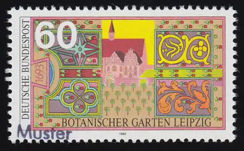 1622 Botanischer Garten Leipzig, Muster-Aufdruck