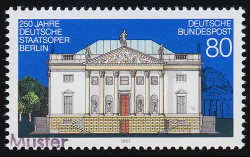 1625 Deutsche Staatsoper Berlin, Muster-Aufdruck