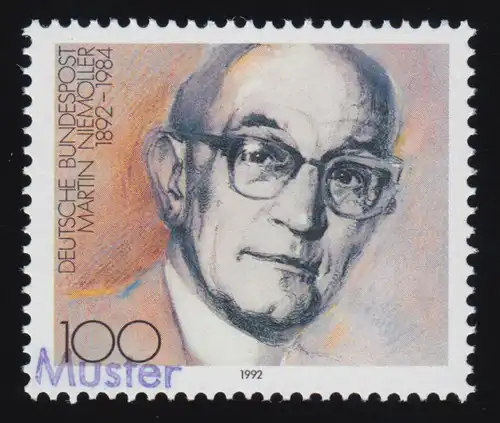 1584 Théologien Martin Niemöller, imprimé modèle