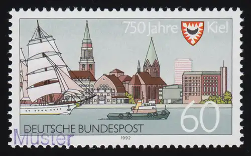 1598 anniversaire 750 ans Kiel, imprimé modèle