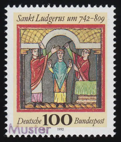 1610 Geburtstag des Heiligen Ludgerus, Muster-Aufdruck