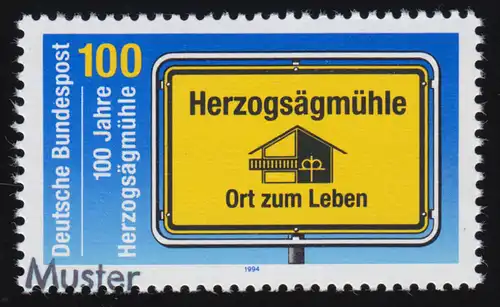 1740 Herzogsägmühle - Ort zum Leben, Muster-Aufdruck