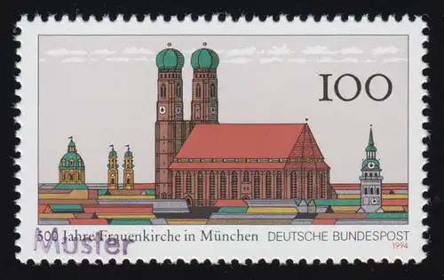 1731 Frauenkirche in München, Muster-Aufdruck