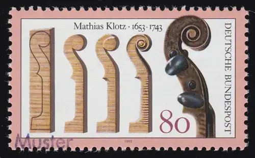 1688 Geigenbauer Mathias Klotz, Muster-Aufdruck