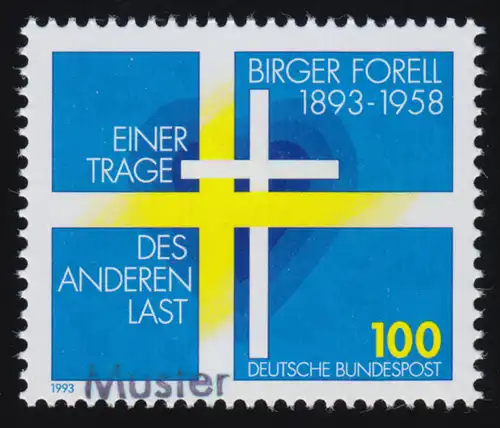 1693 Theologe Birger Forell, Muster-Aufdruck