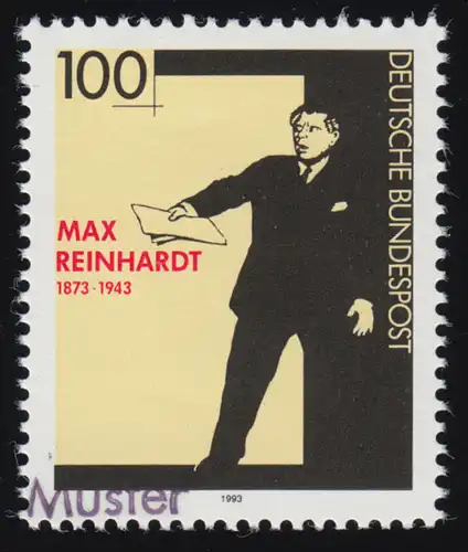 1703 Schauspieler und Regisseur Max Reinhardt, Muster-Aufdruck