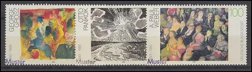 1656-1658 Deutsche Malerei: Grosz Pankok Weber, Satz mit Muster-Aufdruck