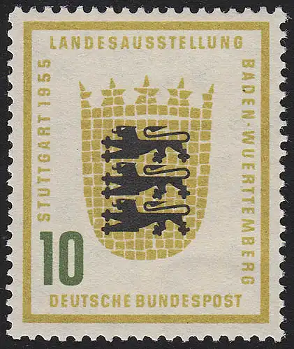 213Vc Bade-Wurtemberg 10 Pf ** post-fraîchissement