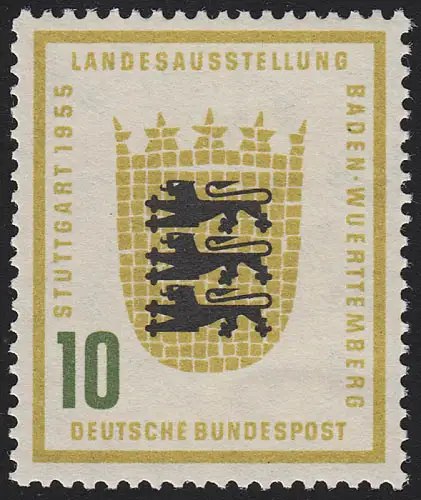 213Vc Bade-Wurtemberg 10 Pf ** post-fraîchissement