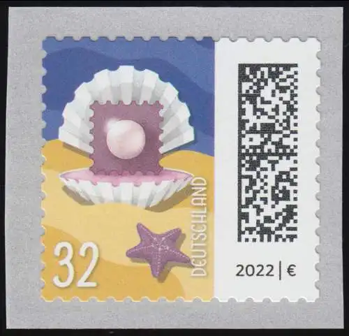 3711 Briefperle 32 Cent, selbstklebend, ** postfrisch