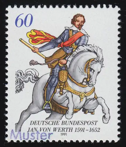 11504 Heerführer Jan von Werth, Muster-Aufdruck