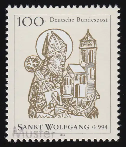 1762 Heiliger Wolfgang, Muster-Aufdruck