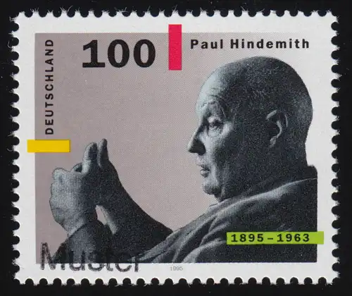 1827 Komponist Paul Hindemith, Muster-Aufdruck
