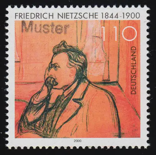 2131 Philosoph Friedrich Nietzsche, Muster-Aufdruck