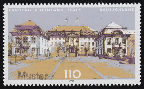 2129 Landtag Rheinland-Pfalz Mainz, Muster-Aufdruck