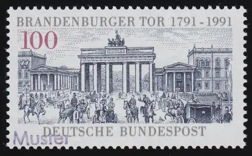 1492 Brandenburger Tor, Muster-Aufdruck