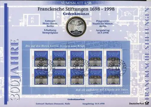 2011 Franckesche Stiftung - Numisblatt 4/98