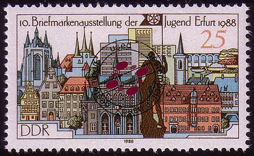 3174 Ausstellung 1988 20+5 Pf Chemnitz O