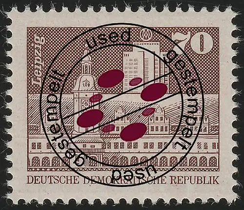 2602v Aufbau in der DDR/klein 70 Pf, Papier v, O