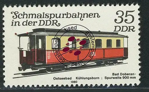 2565 Schmalspurbahnen 35 Pf Personenwagen O gestempelt