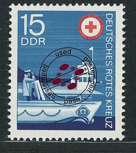 1790 Croix-Rouge allemande 15 Pf O Tamponné
