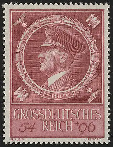 887 Hitlers Geburtstag 1944 - Marke postfrisch **
