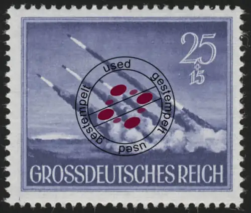 884y Heldengedenktag 1944 25 Pf, gestempelt O