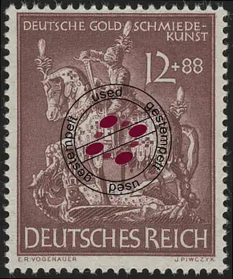 861 Gesellschaft für Goldschmiedekunst 1943 12 Pf O