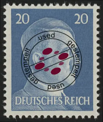 791 Hitler 20 Pf, gestempelt O