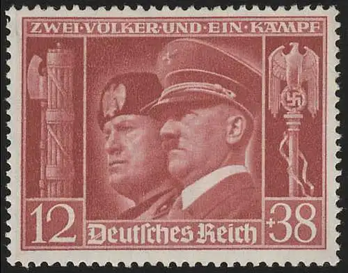 763 Frères d'armes Hitler/Mussolini 1941 ** / post-fraîchissement