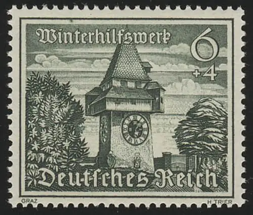 733 Winterhilfswerk Bauwerke 6 Pf, postfrisch **