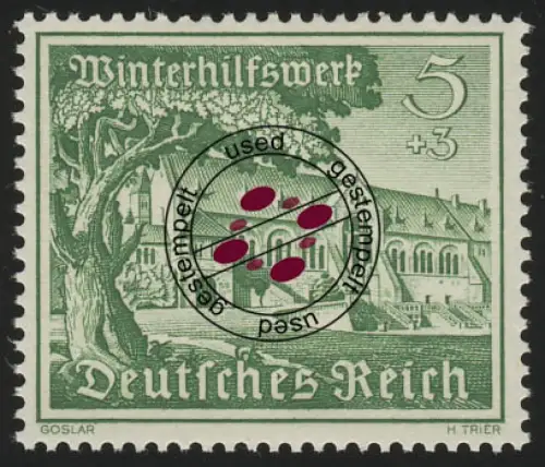 732 Winterhilfswerk Bauwerke 5 Pf, gestempelt O
