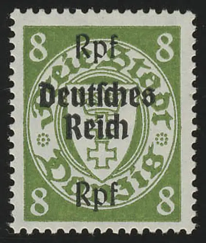 719 Danzig mit Aufdruck 8 Rpf auf 8 Pf, postfrisch **