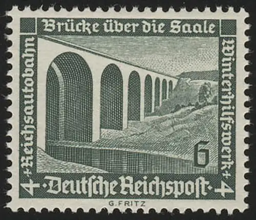 637 Winterhilfswerk Saalebrücke 6 Pf, postfrisch **