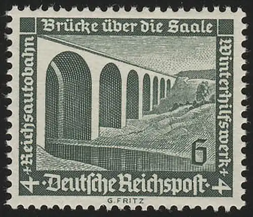 637 Winterhilfswerk Saalebrücke 6 Pf **