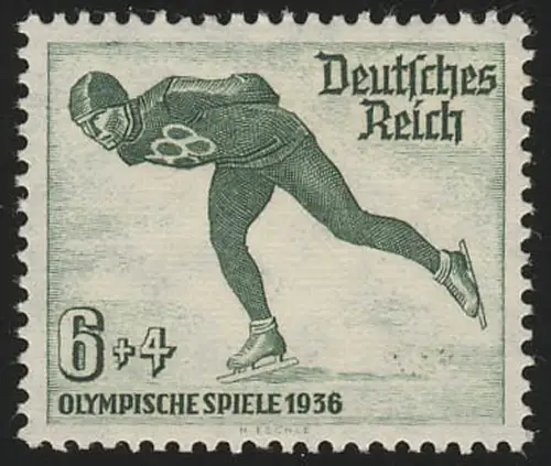 600 Olympische Winterspiele 6+4 Pf Eislaufen, postfrisch **