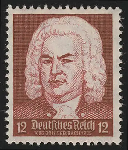 574 Komponisten 12 Pf J. S. Bach, postfrisch **